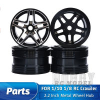 4PCS โลหะสีดำล้อ Hub ยางสำหรับ110 18 RC รีโมทคอนลรถ Crawler อุปกรณ์เสริม AXIAL SCX10 90046