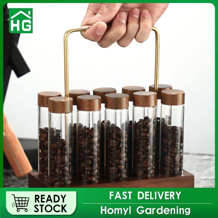 Homyl 10x Single Dose Coffee Bean Storage Tubes Coffee Bean Cellar
