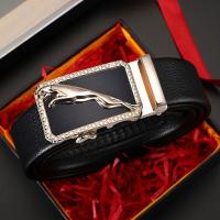 New Leather automatic buckle for fashion designers, black belt for business use, high-quality jeans, mens belt, no gift box