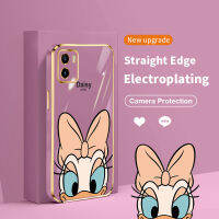 เคสสำหรับ Vivo รูปเป็ดโดนัลด์ Y10 Y15S T1 U5X Y01 Y17 Y15 Y19 Y12S Y20 Y15A U3 IQOO กรอบสี่เหลี่ยมที่คลุมหลังซิลิโคนเนื้อนุ่ม