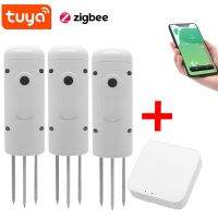 เมตรดินไร้สายตรวจจับความชื้น Zigbee ทดสอบพื้นที่เพาะปลูกตรวจสอบความชื้น Tuya กันน้ำพืชอุณหภูมิสวนปลูก ~