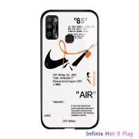 UCUC เคสโทรศัพท์เคสสำหรับ Infinix Hot 9 Play X680 Infinix Hot 9 Play Creative Pop Menยี่ห้อAirหักโลโก้มือถือเคสGlossyกระจกเทมเปอร์ปลอกกันกระแทก