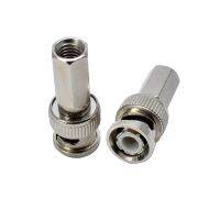 2PCS Q9 BNC Male Plug Twist-on Connector RG59/RG6 Coax Cable Hexagonal Internal Thread Adapter for CCTV Cameras NEW