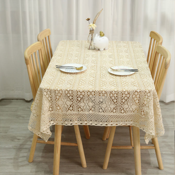 dihe-ผ้าปูโต๊ะผ้าฝ้ายและผ้าลินินผ้าปูโต๊ะกาแฟกลวงถักด้วยมือผ้าปูโต๊ะลายสก๊อตผ้าพื้นหลังลูกไม้แผ่นรองจาน