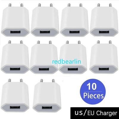 10Pcs/lot Eu US 5V 1A AC Travel Wall Usb Charger For IPhone Samsung S8 S10 S20 S23 htc lg Phone Charger