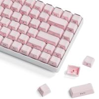 113 Key Jelly รอบด้านข้าง Keycaps คริสตัลน้ำแข็งโปร่งแสงสีชมพูโปรไฟล์ OEM Key Cap สำหรับ Cherry MX 61 68 104แป้นพิมพ์เครื่องกล