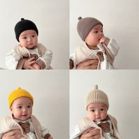 2022 Korea Baby Knit Hat Infant Beanie For Girls Boys Cute Infant Baby Bonnet Caps Elastic Kids Hats Newborn Baby Accessories