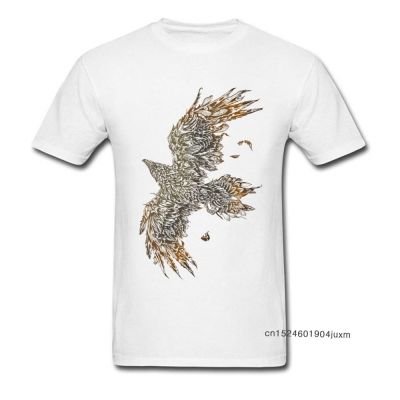 Men T-Shirts Father Day Gift T Shirt Forest Raven Printed Short Sleeve Tops &amp; Tees Crewneck 100% Cotton Fabric New Tshirt