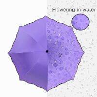 【CC】 leaf Manual Folding Umbrella Flowering Glue Coated Weight UV