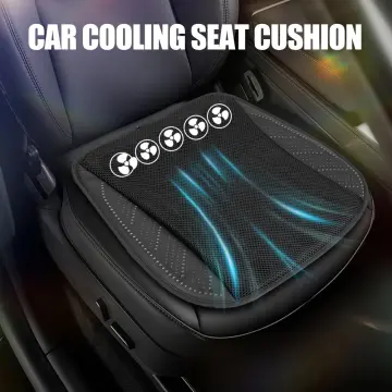 12V Summer Car Cooling Seat Cushion With Fans Ventilation Breathable Mat  Cover