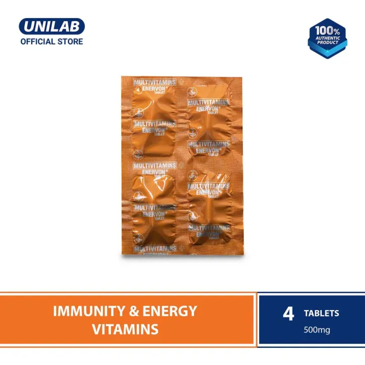 Unilab Enervon C Multivitamins for Adults 4 Tablets For Everyday