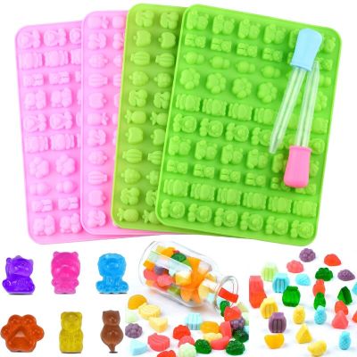 66/60 Cavity Fruit Animals Silicone Gummy Mold Candy Chocolate Jelly Ice Cube Pralines Caramels Molds DIY Cake Decorating Tools Ice Maker Ice Cream Mo