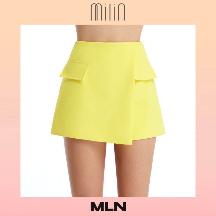 milin-high-waist-front-wrap-style-shorts-กางเกงขาสั้น-เอวสูง-ป้ายด้านหน้า-แต่งฝากระเป๋า-sheryl-shorts-mln