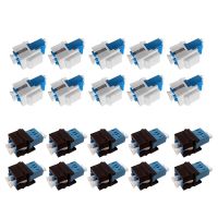 ♠ 10Pcs /lot Fiber keystone jacks Snap Fitting Duplex LC UPC APC Connectors Fiber Optic Keystone jacks Adapter