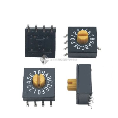 【YF】㍿  0-F SMD handle length 3mm rotary coding switch DIP 10-bit 16-bit encoder 8421C positive code 4:1