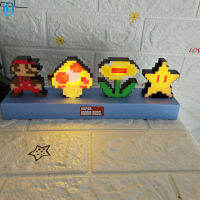 ไฟตกแต่งโต๊ะ A-I Super Mario Bros โคมไฟชาร์จ USB/ใช้พลังงานจากแบตเตอรี่สำหรับงานปาร์ตี้ในร่มตกแต่งห้องที่บ้าน JS-019-MY