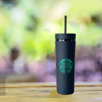 Starbucks 2021 China Dark Green Goddess Tumbler Thermos Glass Mug Straw Cup