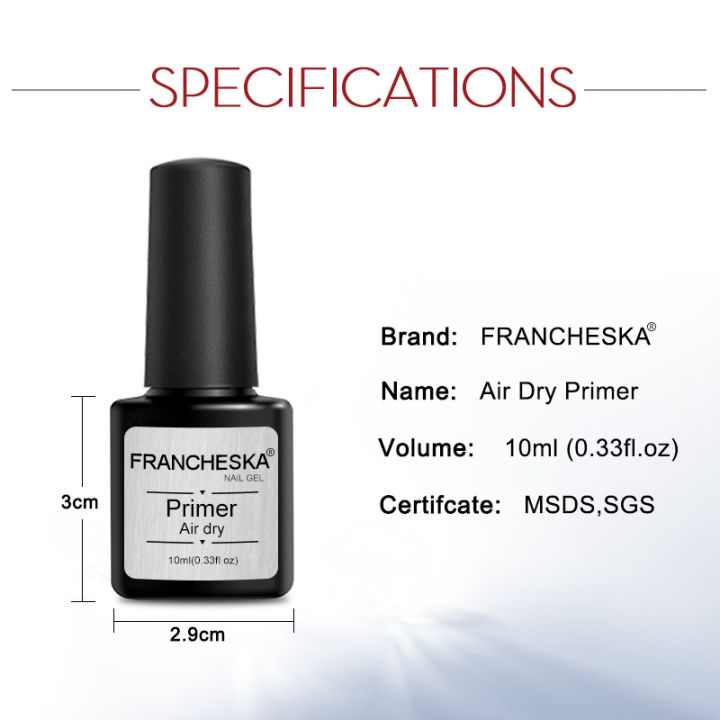 francheska-เสื้อโค้ทสำหรับทำเล็บ-ไพรเมอร์เล็บเคลือบผิวด้วยเจลเคลือบแล็กเกอร์ทาเล็บโปลิชสามารถปิดผนึกคงทนได้แห้งเร็ว-พร้อมในสต็อก