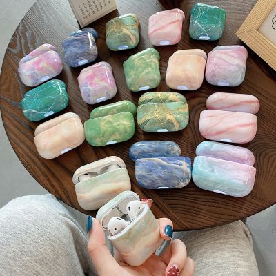 【CC】 Marble Pattern for Airpods 1/2 Cover Earphone Cases Headphones Funda 2 1 Coque