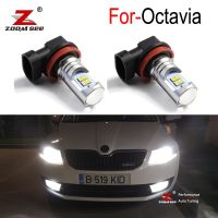 {ร้อน} 2Pcs Premium Canbus รถ LED โคมไฟ H11 H8ด้านหน้าหมอกหลอดไฟสำหรับ Skoda Octavia 2 3 MK2 MK3 1Z 5E A5 A7 FL 2005