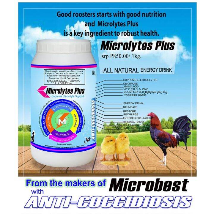 NJE Microlytes Plus 1kg AntiCoccidiosis + Supreme Electrolyte Support