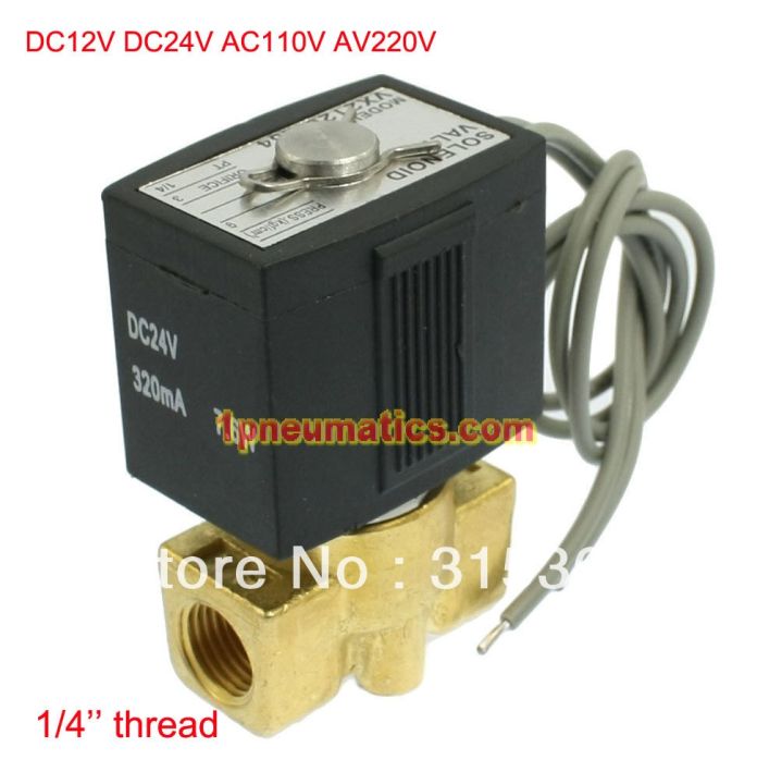 Gratis Ongkir วาล์วน้ำไฟฟ้าวาล์วแก็สดีเซลอากาศ1/4 "B20N 12VDC DC24V/AC110V หรือ AC220V ตัวเลือก VX2120-08