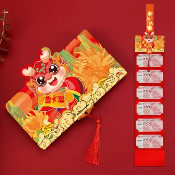 24pcs New Year Red Envelope Chinese New Year Red Packet Traditional Chinese  Luck Money Pocket Hong Bao Spring Festival Gift