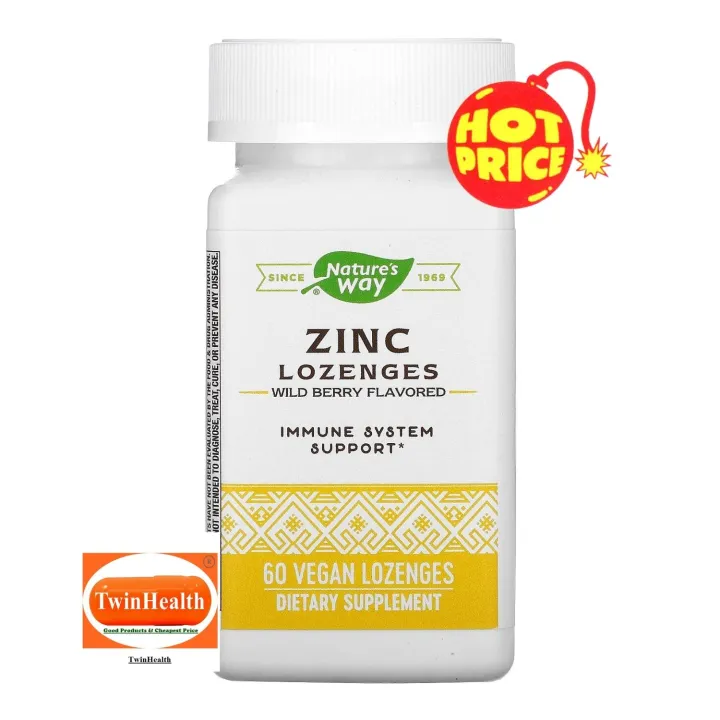 Nature's Way Zinc Lozenges with Echinacea and Vitamin C Wild Berry