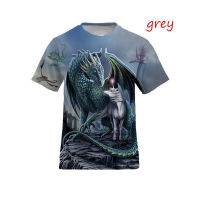 2023 Funny Graphic T-shirt Dragon 3d Printed T-shirts Casual Tops Short Sleeve Tees for Men and Women S-5XL