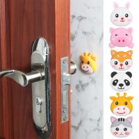 【CW】 1Pcs Silicone Wall Protector Door Handle Guard Stopper Adhesive Rubber Round Anti-slip Sticker