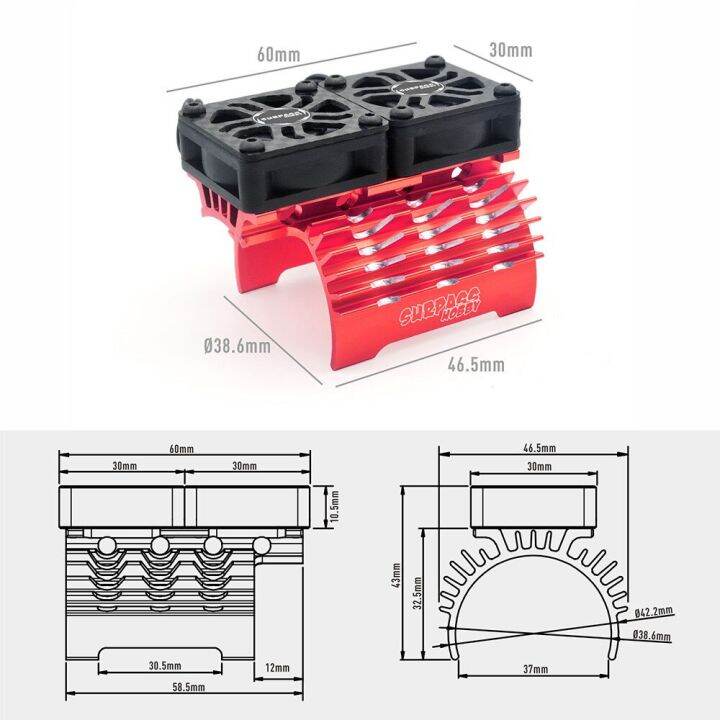 27000รอบต่อนาทีมอเตอร์พัดลม8-4โวลต์-hv-surpass-งานอดิเรก40-42มิลลิเมตร-brushless-มอเตอร์พัดลมระบายความร้อนสำหรับ4068-4074-4268-4274มอเตอร์1-8-1-10-rc-รถ-rc-รถบรรทุก