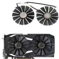 อะไหล่พัดลมการ์ดจอทนทานพัดลม4พินระบายความร้อนการ์ดวิดิโอสำหรับ ASUS DUAL-RX580-8G ชิ้นส่วนซ่อม