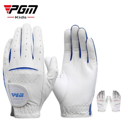 PGM Manufacturers Childrens Golf Gloves Boys and Girls Leather Lambskin Breathable Type One Pair golf