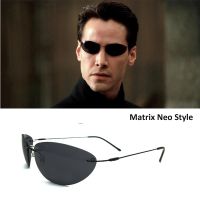 【hot】 2021 Titanium Neo Polarized Sunglasses Rimless Men Driving Brand Design Glasses Oculos De Sol 1