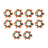 10Pcs Simulation Berries Mini Flower Wreath Napkin Holder Simulated Berry Thanksgiving Decorative Wreath Napkin Rings