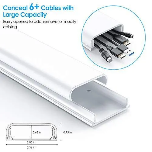 1pc Cord Cover For Wall, 31.5 Inch Cable Concealer, Cord Hider For Wall  Mounted TV, Paintable Wall Cable Cover To Hide Wires, White Cable Raceway  Kit