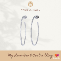 Vanilla Jewel ต่างหู เงินแท้ 925 My love dont cost a  thing hoops ต่างหู สำหรับ ผิวแพ้ง่าย สำหรับคุณหรือเป็นของขวัญให้กับคนพิเศษ