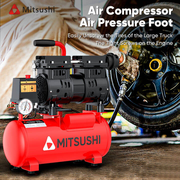 Mitsushi MIT-800 9L 9 Liters 800W 220V Oil Free Air Compressor Heavy ...