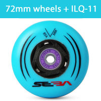 SEBA Street Invaders Skating Wheels a set with Bearings 84A Roller FSK Slalom Skates Wheel with ILQ-9 ILQ-11 84A 72 76 80