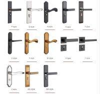 ﹊ Door locks aluminum alloy Continental bedroom minimalist Interior door handle cylinder lock silent security door lock household