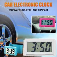 Universal DIY Time Display Digital Clock MotorcycleCar Auto Truck Bracket Clock Vehicle Convenient Clock Electronic Durable Car Dashboard Time Digital Self-Adhesive M8L8