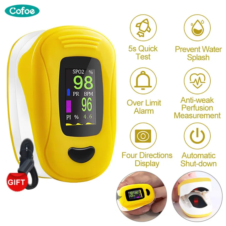 Cofoe Infrared OLED Finger Pulse Oxymeter SPO2 PR Digital Blood Oxygen ...