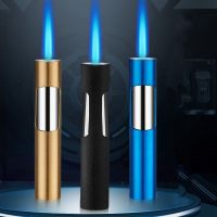 ✆✉ 2022 New Pen Type Tet Torch Turbo Lighter Butane Gas Lighter Windproof Cigar Cigar Metal Gift Lighter Portable Wholesale