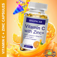 Vitamin C Supplementประกอบด้วยซิงค์ วิตามินซี 1,000 มก. และซิงค์ 20 มก