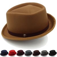 Men Women Diamond Top Pork Pie Hats Fedora Sunhat Trilby Caps Jazz Party Travel Outdoor Winter Size US 7 1/4 UK L