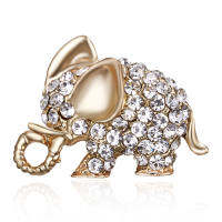 Vintage Enamel สีดำเข็มกลัดช้างผู้ชายผู้หญิง Rhinestone Mammoth สัตว์หมุดเข็มกลัดชุดคอเข็มกลัดติดผ้าพันคอเครื่องประดับ