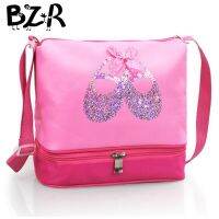 【QZY Department Store】Sweet Sequined Ballet Dance Bag กระเป๋าปักรองเท้ากระเป๋าถือผ้าใบกันน้ำสำหรับเด็ก