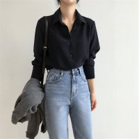 Hzirip Korean Solid Loose Chic Basic OL Formal All Match Tops Office Lady Brief Women Slim Shirts Streetwear Leisure Blouses