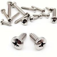 10/50pcs M1 M1.2 M1.4 M1.7 M2.2 M2.6 M3 M4 M5 M6 Mini 304 stainless steel Cross Phillips Pan Round Head Self tapping Wood Screw Screw Nut Drivers