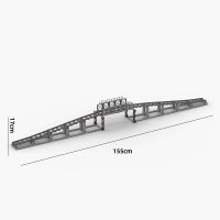 ชุดรางรถไฟบล็อกตัวต่อของเล่นรถรางใช้ได้กับเลโก้